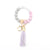 Fashion Color Block Silica Gel Women's Bag Pendant Keychain 1 Piece