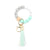 Fashion Color Block Silica Gel Women's Bag Pendant Keychain 1 Piece