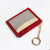 Fashion Color Block Soft Surface Square Zipper Card Holder