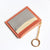 Fashion Color Block Soft Surface Square Zipper Card Holder