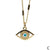 Fashion Color Devil's Eye Oil Drop Copper Gold-plated Cuban Chain Pendant Necklace