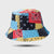 Fashion Color Matching Fisherman Hat Sunscreen Sun Hat Graffiti Double-sided Basin Hat