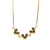 Fashion Color Zircon Heart Shape Stitching Copper Necklace