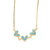 Fashion Color Zircon Heart Shape Stitching Copper Necklace