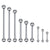 Fashion Constellation Stainless Steel Plating Ear Studs Tongue Nail