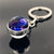 Fashion Constellation Stainless Steel Plating Glass Keychain