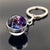 Fashion Constellation Stainless Steel Plating Glass Keychain