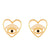 Fashion Copper Heart Shaped Eyes Stud Earrings Nhas155431