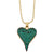 Fashion Copper Inlaid Color Zircon Peach Heart Pendant Clavicle Chain