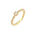 Fashion Copper Micro-encrusted Zircon Colored Row Diamond Thin Ring