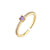 Fashion Copper Micro-encrusted Zircon Colored Row Diamond Thin Ring