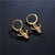 Fashion Copper Plated Gold Micro-inlaid Zircon Bull Head Earrings