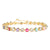 Fashion Copper Plated Real Gold Micro Inlaid Zircon Dripping Oil Devil's Eye Bracelet