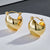 Fashion Copper Plated Real Gold Three-dimensional Semicircular Short Earrings