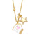 Fashion Copper Xingx Cup Heart Shape Necklace Enamel Zircon Copper Necklaces