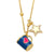 Fashion Copper Xingx Cup Heart Shape Necklace Enamel Zircon Copper Necklaces