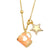 Fashion Copper Xingx Cup Heart Shape Necklace Enamel Zircon Copper Necklaces