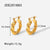 Fashion Creative 18k Gold-plated Stainless Steel Double-strand Twist Rib C-shaped Earrings