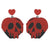 Fashion Creative Funny Earrings Retro Trend Heart-shaped Hollow Skull Earrings