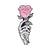 Fashion Creative Pink Skull Hollow Heart Shaped Milk Gesture Rose Cartoon Dripping Enamel Brooch