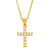 Fashion Cross 18k Gold Plated Necklace In Bulk