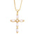 Fashion Cross Copper 18k Gold Plated Necklace In Bulk