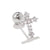 Fashion Cross Copper Ear Bone Stud Screw Ball Piercing Jewelry Ear Stud Wholesale