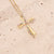 Fashion Cross Copper Necklace Inlaid Zircon Zircon Stainless Steel Necklaces