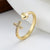 Fashion Cross Heart Shape Copper Inlay Rhinestones Rings