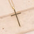 Fashion Cross Stainless Steel Copper Pendant Necklace Inlay Zircon Stainless Steel Necklaces