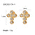 Fashion Cross Stainless Steel Earrings Plating Pearl Zircon Stainless Steel Earrings