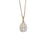 Fashion Cross Stainless Steel Natural Stone Plating Pendant Necklace