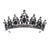 Fashion Crown Alloy Inlay Rhinestones Crown 1 Piece