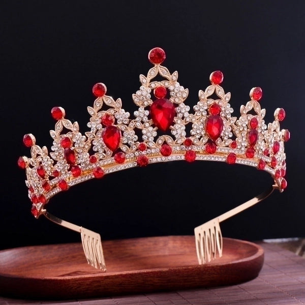 Fashion Crown Alloy Inlay Rhinestones Crown 1 Piece