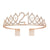 Fashion Crown Metal Plating Hollow Out Inlay Rhinestones Crown 1 Piece