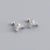 Fashion Crown Sterling Silver Inlay Zircon Ear Studs 1 Pair