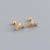 Fashion Crown Sterling Silver Inlay Zircon Ear Studs 1 Pair