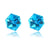 Fashion Cube Color Zircon Magnetic Earrings