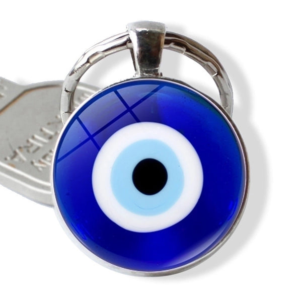 Fashion Devil's Eye Alloy Glass Keychain