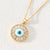 Fashion Devil's Eye Copper Gold Plated Zircon Pendant Necklace In Bulk