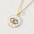 Fashion Devil's Eye Copper Gold Plated Zircon Pendant Necklace In Bulk