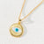 Fashion Devil's Eye Copper Gold Plated Zircon Pendant Necklace In Bulk