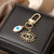 Fashion Devil's Eye Heart Shape Alloy Bag Pendant Keychain 1 Piece