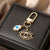 Fashion Devil's Eye Heart Shape Alloy Bag Pendant Keychain 1 Piece