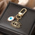 Fashion Devil's Eye Heart Shape Alloy Bag Pendant Keychain 1 Piece