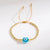 Fashion Devil's Eye Rope Copper 18k Gold Plated Bracelets In Bulk