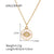 Fashion Devil's Eye Stainless Steel Plating Artificial Diamond Pendant Necklace