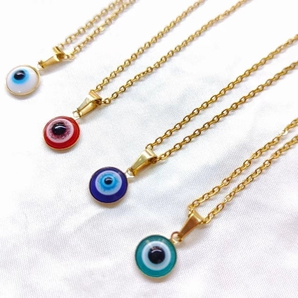 Fashion Devil's Eye Titanium Steel Enamel Pendant Necklace 1 Piece