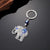 Fashion Dolphin Eye Elephant Alloy Resin Inlay Rhinestones Keychain 1 Piece