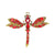 Fashion Dragonfly Alloy Inlay Rhinestones Unisex Brooches